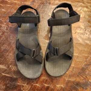 Magellan Outdoors Mens River Sandals Sz 12 Black Straps Adjustable